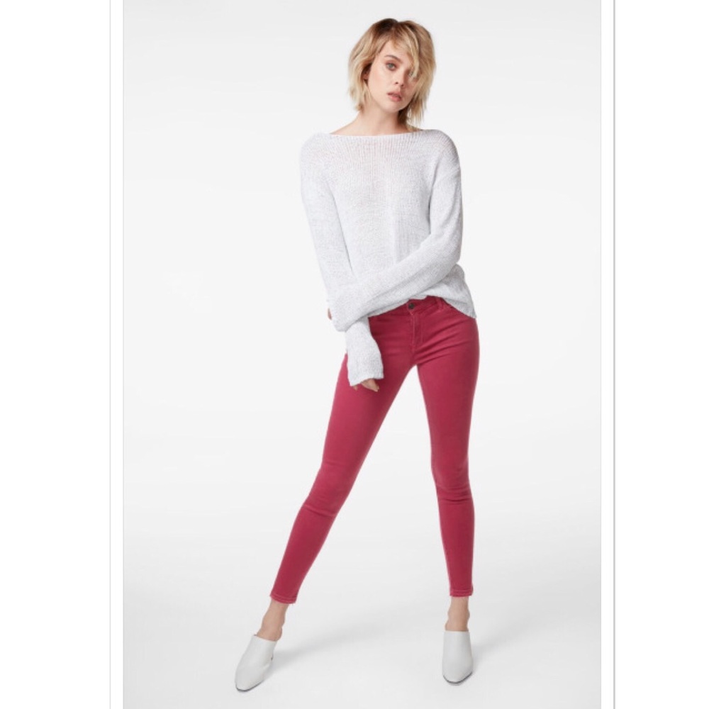 J Brand burgundy velvet jeans